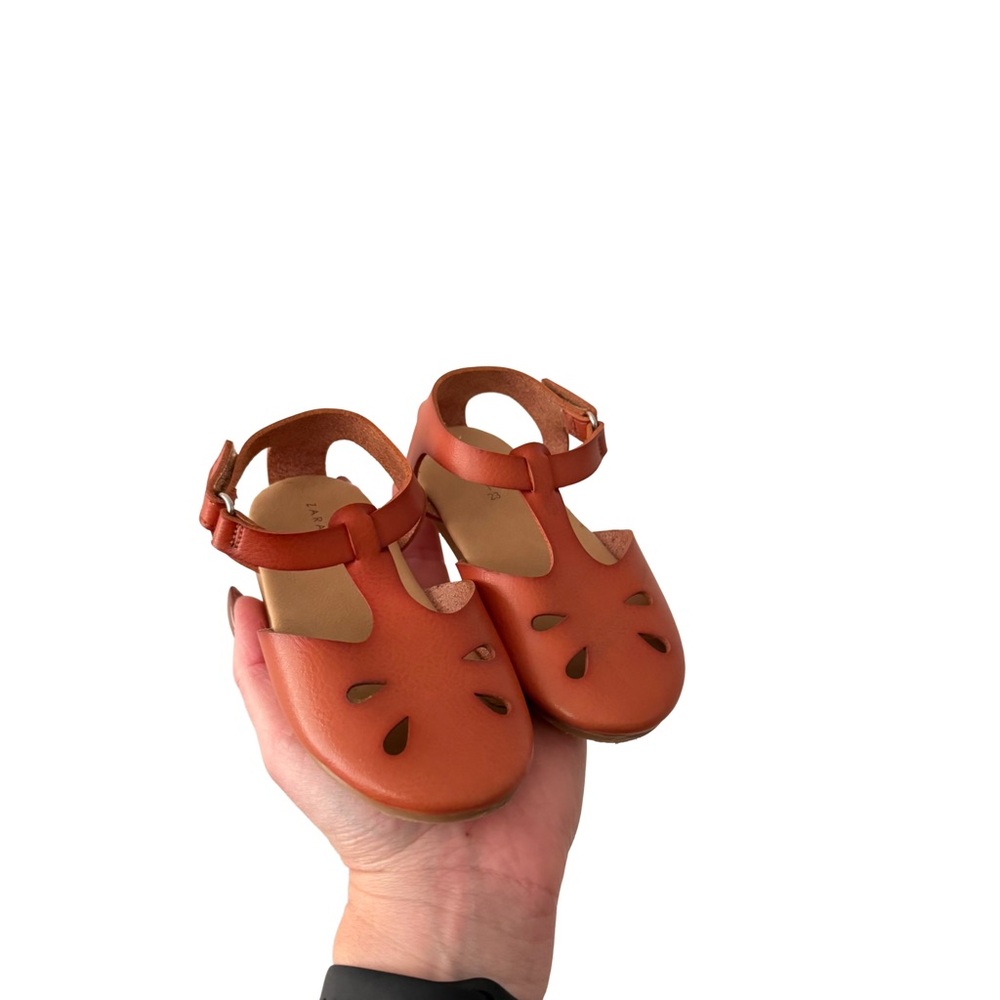 Zara Baby Tan Leather Maryjane Flats